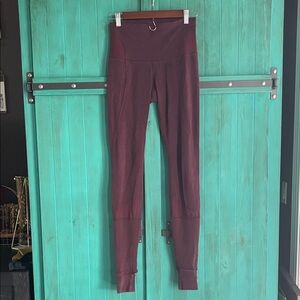 Burgundy High-Waisted Leggings